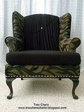 Painted Fabric Zebra Chair