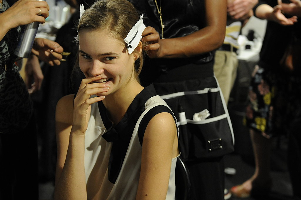 Spring 2012 Backstage Pictures: Versace, Etro, Blumarine Spring 2012 Backstage Pictures: Versace, Etro, Blumarine