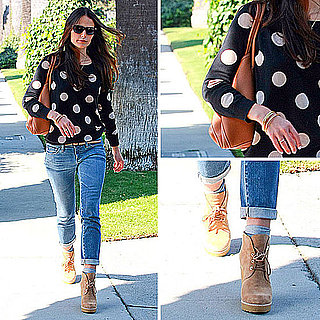 Jordanda Brewster Wearing Tory Burch Boots