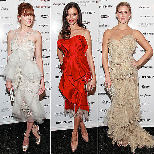 Pictures of Bar Refaeli, Michelle Monoghan and Georgina Chapman in Marchesa at the Whitney Museum Gala: Who Was Best Dressed?