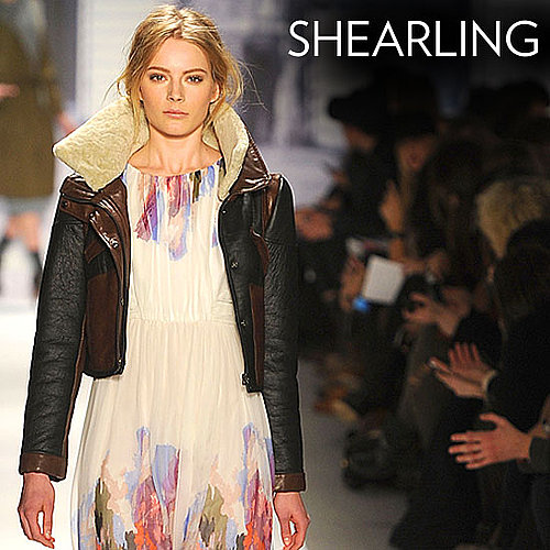 Why we love it: We love the rustic, Winter-chic vibe, and the contrast it lends to more feminine wear, like the shearling biker jacket on Tibi's Fall runway.
How to wear it: Shearling adds a luxurious finish to denim, leather, and beyond. We'll wear ours over softer dresses for a cool contrast, or to add extra coziness over a cable-knit sweater.
Shop the runway:
Tibi Shearling Biker Jacket ($1,450)
Why we love it: We love the rustic, Winter-chic vibe, and the contrast it lends to more feminine wear, like the shearling biker jacket on Tibi's Fall runway.
How to wear it: Shearling adds a luxurious finish to denim, leather, and beyond. We'll wear ours over softer dresses for a cool contrast, or to add extra coziness over a cable-knit sweater.
Shop the runway:
Tibi Shearling Biker Jacket ($1,450)