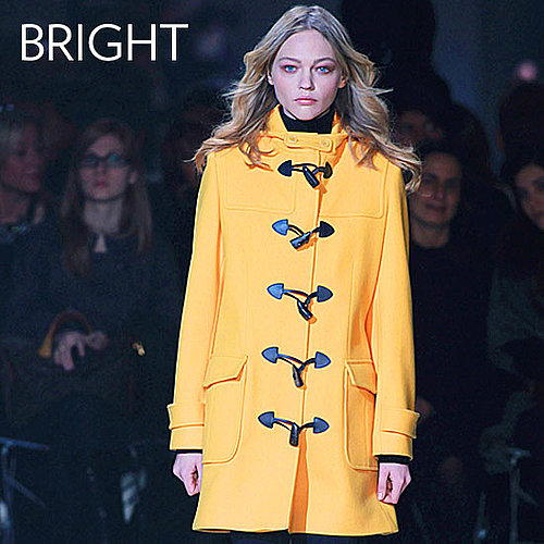 Why we love it: What's not to love about a beautiful, bright coat to embolden your look? Paul & Joe's citrus toggle coat would be a sight for sore eyes in the gray, dead of Winter.
How to wear it: Don't over think it — just add a great bright option over your day-to-day wear for a playfully chic finish. Just be mindful of choosing a color that works with your complexion.
Shop the runway:
Paul & Joe Monaco Coat ($895)
Why we love it: What's not to love about a beautiful, bright coat to embolden your look? Paul & Joe's citrus toggle coat would be a sight for sore eyes in the gray, dead of Winter.
How to wear it: Don't over think it — just add a great bright option over your day-to-day wear for a playfully chic finish. Just be mindful of choosing a color that works with your complexion.
Shop the runway:
Paul & Joe Monaco Coat ($895)