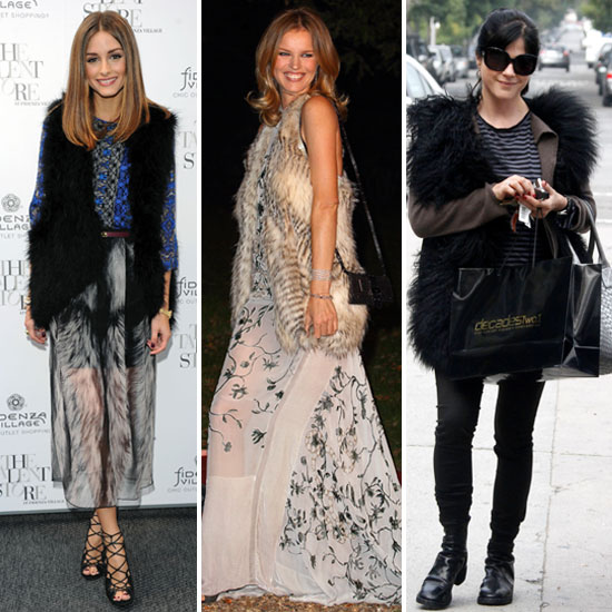 Olivia Palermo, Selma Blair Wearing Fur Vests Olivia Palermo, Selma Blair Wearing Fur Vests