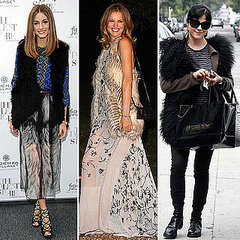 Olivia Palermo, Selma Blair Wearing Fur Vests