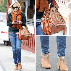 Reese Witherspoon's Chloe Bag and Rag and Bone Booties
