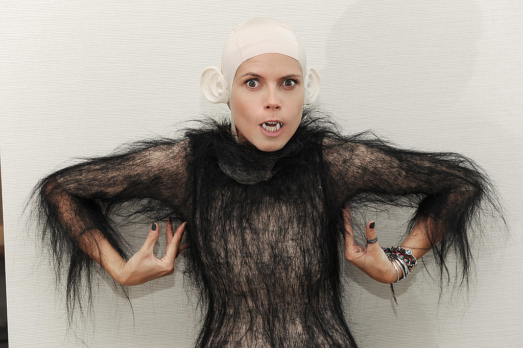 Heidi Klum monkeyed around. Heidi Klum monkeyed around.