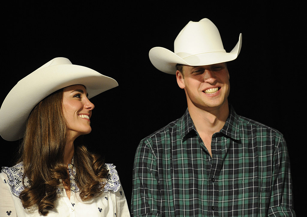 Prince William and Kate wore cowboy hats in Calgary during their 2011 tour of North America.
Prince William and Kate wore cowboy hats in Calgary during their 2011 tour of North America.