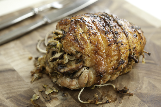 Herb-Crusted Turkey Breast With Mushroom Leek Stuffing Herb-Crusted Turkey Breast With Mushroom Leek Stuffing