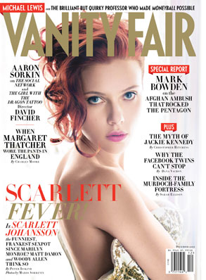 Scarlett Johansson on the cover of December 2011 Vanity Fair. Scarlett Johansson on the cover of December 2011 Vanity Fair.