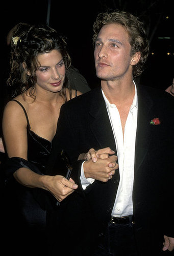 Sandra Bullock and Matthew McConaughey held hands at the LA In Love and War premiere in January 1997.
Sandra Bullock and Matthew McConaughey held hands at the LA In Love and War premiere in January 1997.