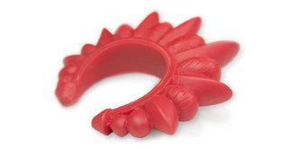 Red Resin Tribal Spiked Cuff