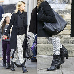 Kate Moss Leopard-Print Jeans November 2011 Kate Moss Leopard-Print Jeans November 2011