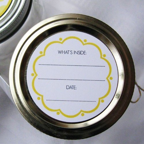 Canning Labels or Stickers Scallop Design Set by RiverDogPrints