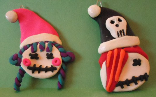 Emo Goth Skull Kids Christmas Ornament Set ($15) Emo Goth Skull Kids Christmas Ornament Set ($15)