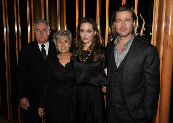 Angelina Jolie and Brad Pitt posed for a photo with his parents in NYC. Angelina Jolie and Brad Pitt posed for a photo with his parents in NYC.