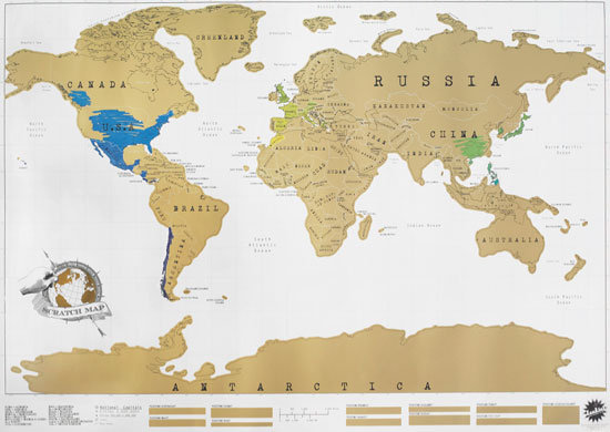 Wall Size Scratch Map ($24)