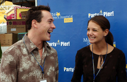 Katie had a laugh with then-boyfriend Chris Klein at an event in LA in September 2003.
Katie had a laugh with then-boyfriend Chris Klein at an event in LA in September 2003.