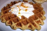 Orange cornmeal waffle Orange cornmeal waffle