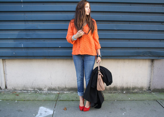 Orange Knit