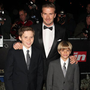 David Beckham and Sons at Military Awards Pictures