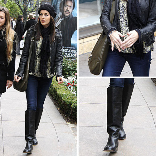 Camilla Belle Wearing a Leather Jacket Dec. 20, 2011