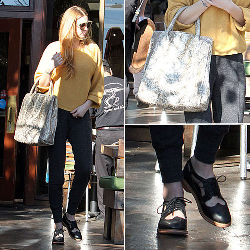Whitney Port Wearing Oxfords December 28, 2011