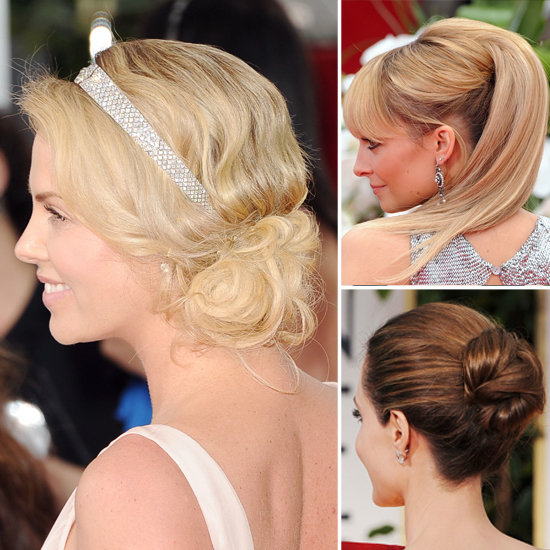 Pictures of the 2012 Golden Globes Hairstyles From the Back Pictures of the 2012 Golden Globes Hairstyles From the Back