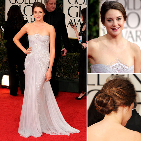 Shailene opted for a simple but beautiful bun and soft pretty makeup