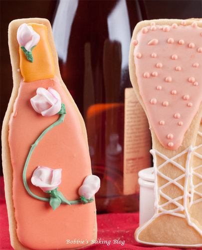 Champagne and Roses Sugar Cookies; A Sweet Romantic Treat