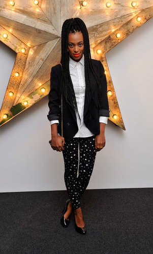 For a July 2011 evening event, Solange paired Dolce & Gabbana's star-print pants with a polka-dot button-down blouse from the brand. Her sharp blazer and mile-long braids only added to the hip factor.
For a July 2011 evening event, Solange paired Dolce & Gabbana's star-print pants with a polka-dot button-down blouse from the brand. Her sharp blazer and mile-long braids only added to the hip factor.