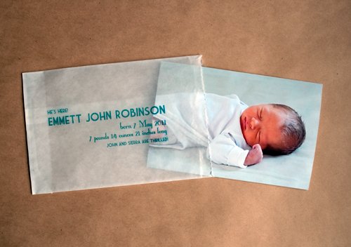 Glassine Birth Announcements Glassine Birth Announcements