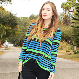 Colorful Stripes Street Style