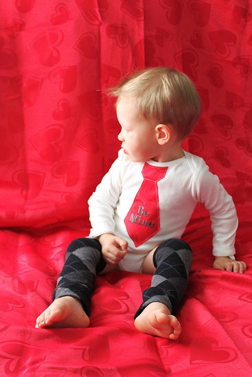 "Be Mine" Tie Onesie and Leg Warmers Set ($32) "Be Mine" Tie Onesie and Leg Warmers Set ($32)