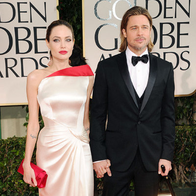 Brad Pitt and Angelina Jolie Pictures at 2012 Golden Globes