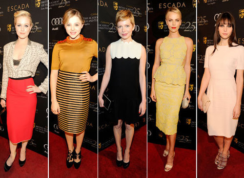 Best Dressed at the 2012 BAFTA Tea Party at the Four Seasons in LA Michelle Williams, Charlize Theron, Chloë Moretz & More!