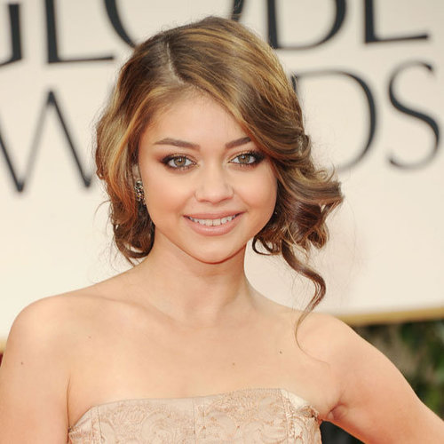 Modern Family Star Sarah Hyland Hair and Makeup at the 2012 Golden Globes