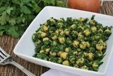 Chickpea Salad with Cilantro and Spinach
