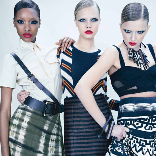 Burberry Models Lily Donaldson, Jourdan Dunn and Cara Delevingne in W Magazine