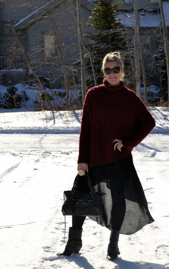 Bundled up in Burgundy