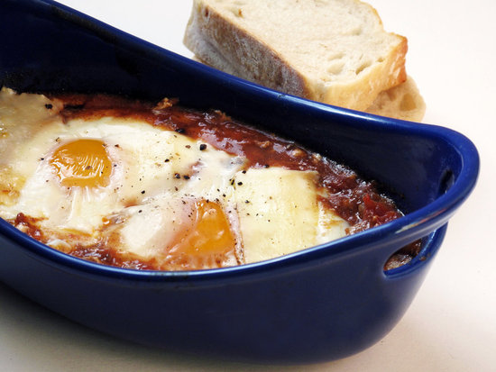 Cinnamon-Spiced Baked Eggs in Tomato Sauce Cinnamon-Spiced Baked Eggs in Tomato Sauce