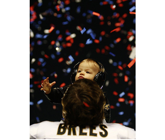 Drew Brees and Baylen