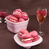Raspberry-Champagne Macarons, A Toast to Love