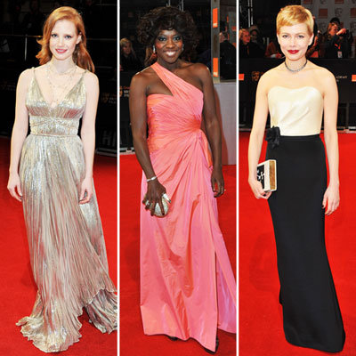 See All the Celebrity Red Carpet Style from the 2012 BAFTA Awards: Michelle Williams, Christina Hendricks, Kristen Wiig & more!