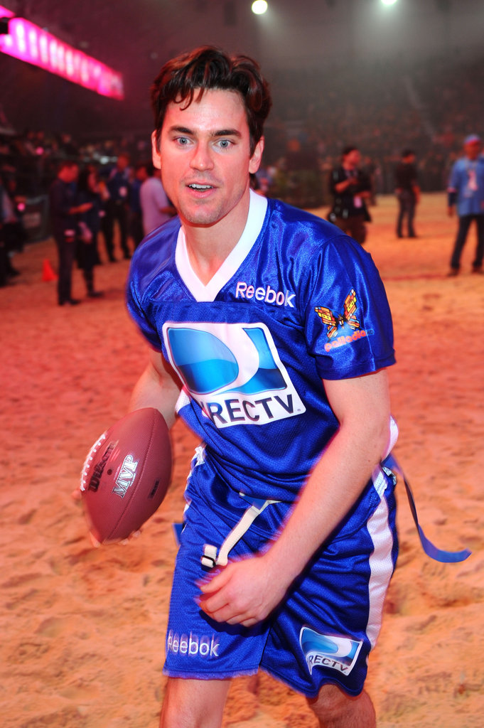 Matt Bomer took charge during the sixth annual Celebrity Beach Bowl Game.
Matt Bomer took charge during the sixth annual Celebrity Beach Bowl Game.