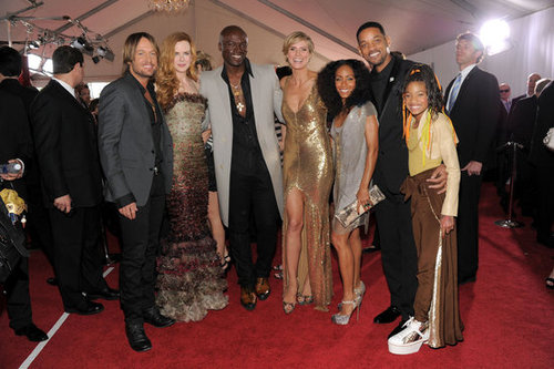 Keith Urban and Nicole Kidman posed with Seal, Heidi Klum, Will Smith, Jada Pinkett Smith, and Willow Smith at the 2011 Grammys.
Keith Urban and Nicole Kidman posed with Seal, Heidi Klum, Will Smith, Jada Pinkett Smith, and Willow Smith at the 2011 Grammys.