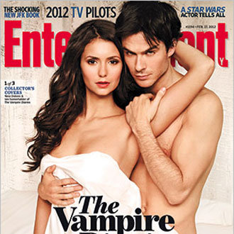 The Vampire Diaries Sexy Entertainment Weekly Magazine Covers with Nina Dobrev, Ian Somerhalder and Paul Wesley