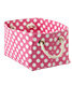  Small Polka Dot Storage Bin Pink