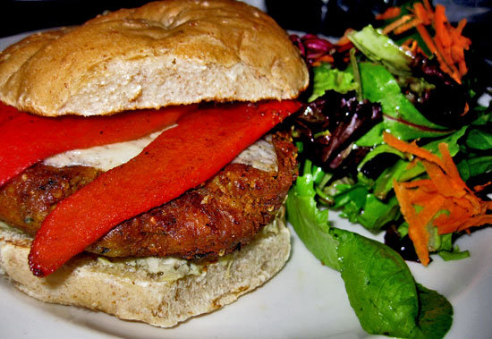 Spicy Chickpea Barley and Quinoa Veggie Burger Spicy Chickpea Barley and Quinoa Veggie Burger