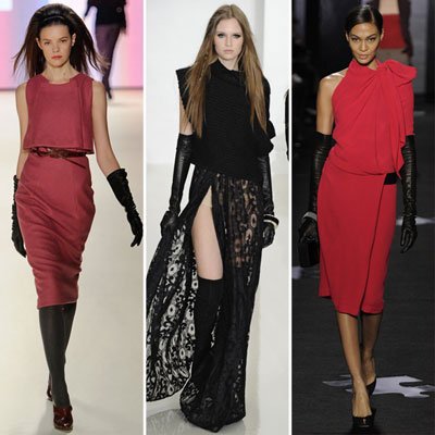 Leather Gloves and Dresses For Spring 2012