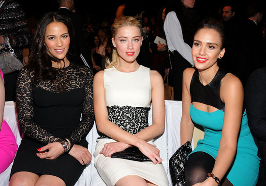 Paula Patton and Amber Heard wore lace-embellished dresses while Jessica Alba picked a bold pop of color.
Paula Patton and Amber Heard wore lace-embellished dresses while Jessica Alba picked a bold pop of color.